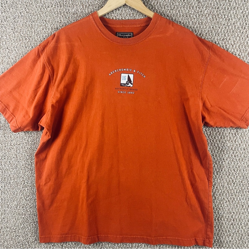 Vintage Abercrombie & Fitch T Shirt Mens XL 90s Y2K Sailboat Logo Boat 139